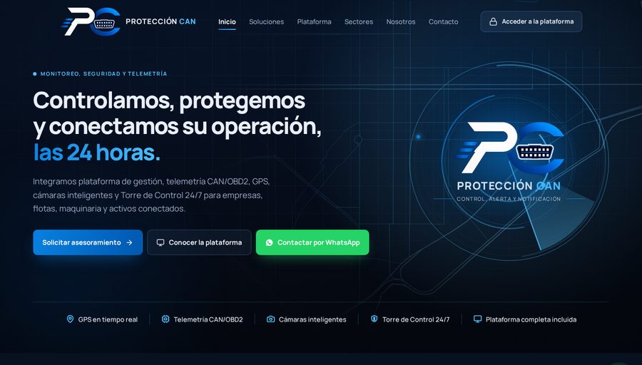 Página de inicio de Protección CAN